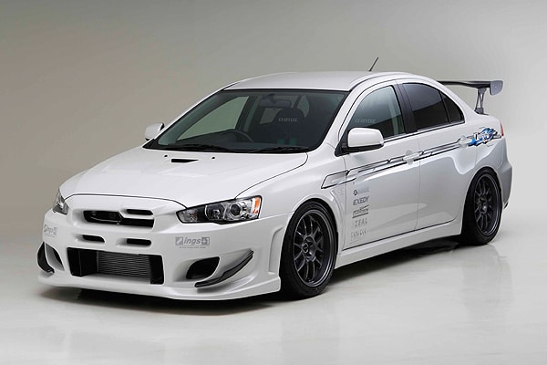 The already fancylooking Lancer Evo X has just received a new tuning kit