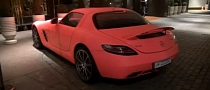 Matte Pink Mercedes SLS AMG