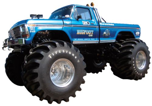 One of the first monster trucks was created by a man named Bob Chandler