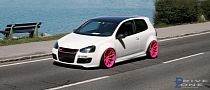 Volkswagen Golf Mk 5 GTI on Pink Concave Wheels